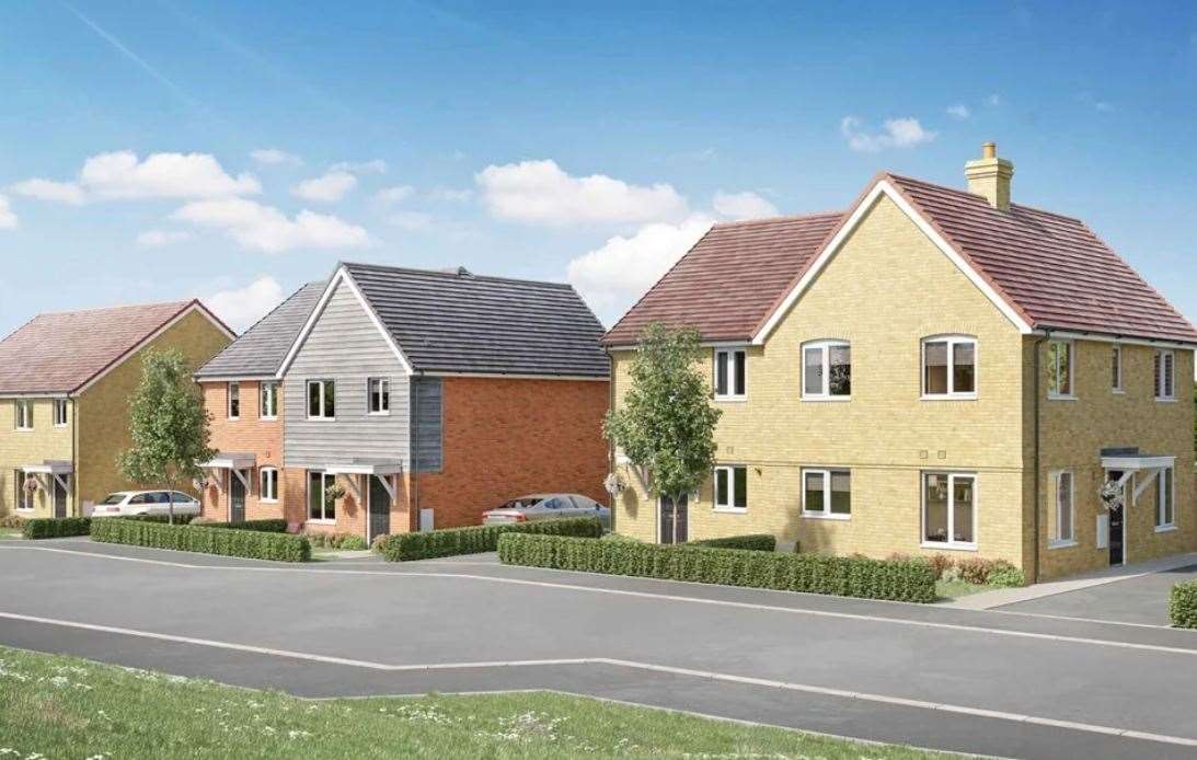 CGI included in Taylor Wimpey advertising material for the site in Hillborough, Herne Bay