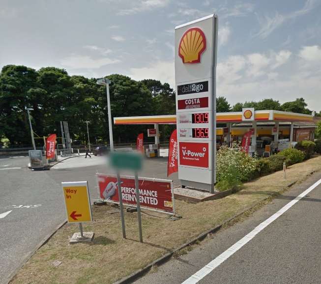 The Shell garage at Guston. Picture: Google Street View