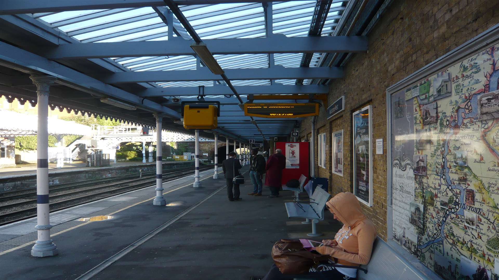 The platform at Maidstone West station