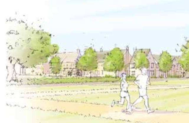 Plans for the 214 homes in Minster near the village's cemetery. Picture: Savills (UK) Ltd/David Wilson Homes
