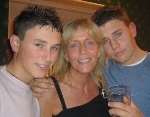 Rob Knox (right) with mum Sally and brother Jamie. Picture: MET Police