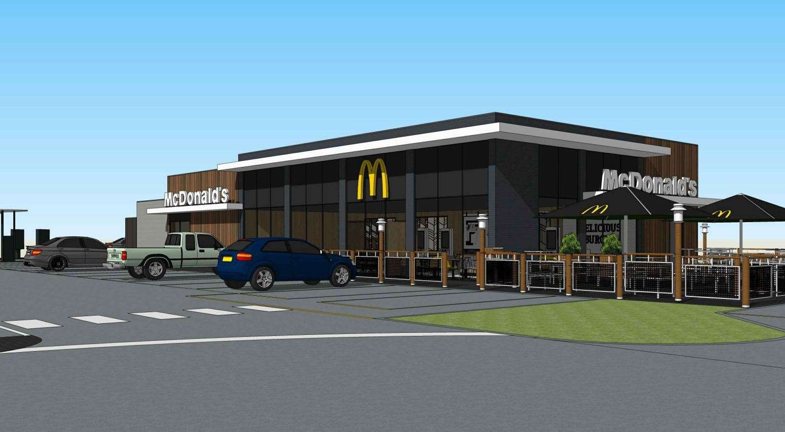 Plans for a drive-thru McDonald’s were approved for land off Chart Road last year