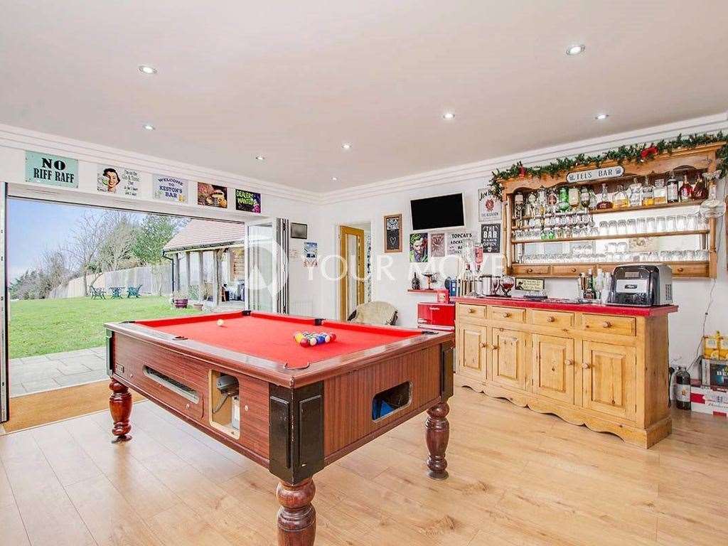 Games room in one pricey Chatham residence. Photo: Zoopla
