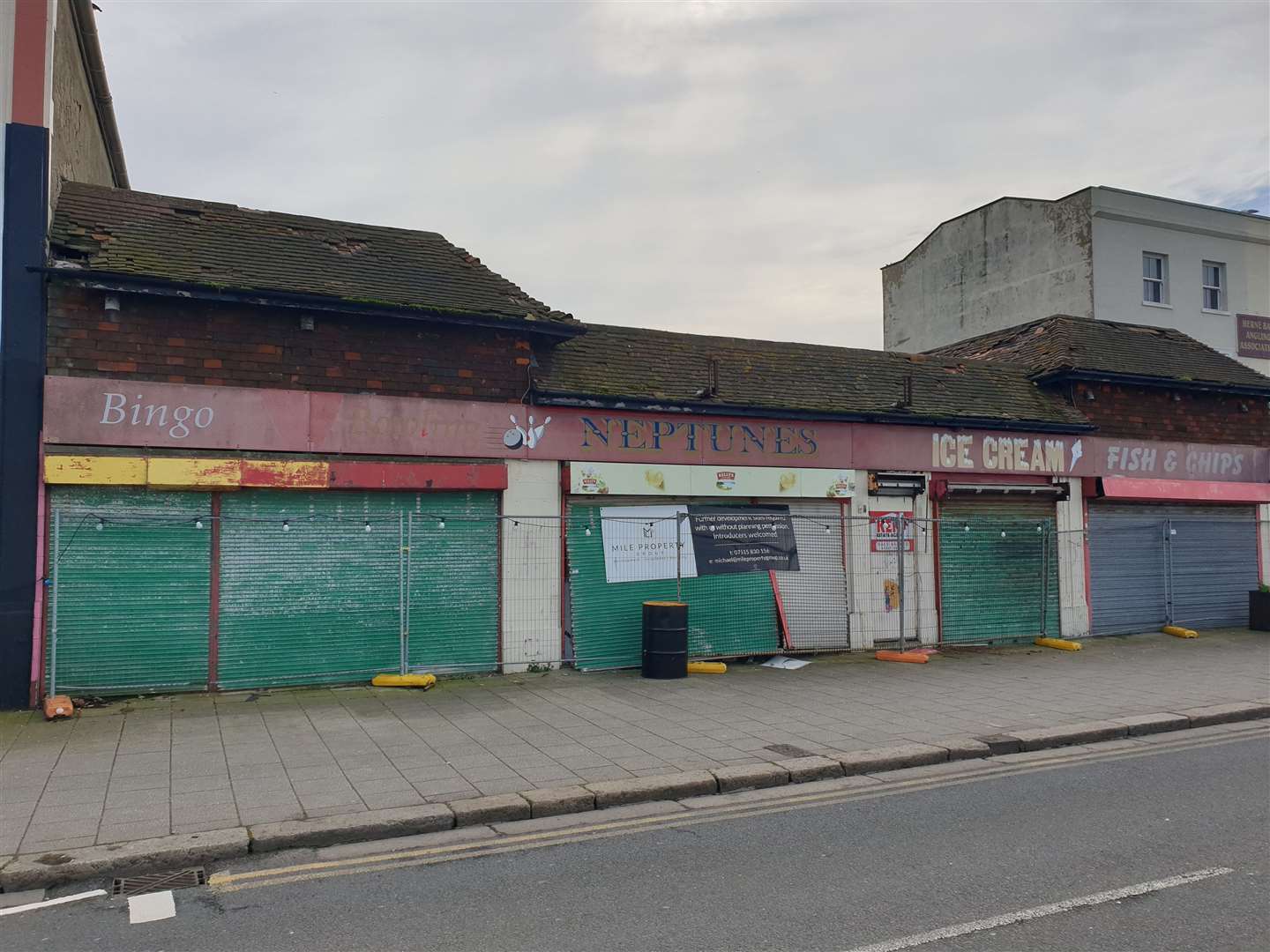 Neptune’s Amusements in Central Parade has been targeted by vandals and fly-tippers