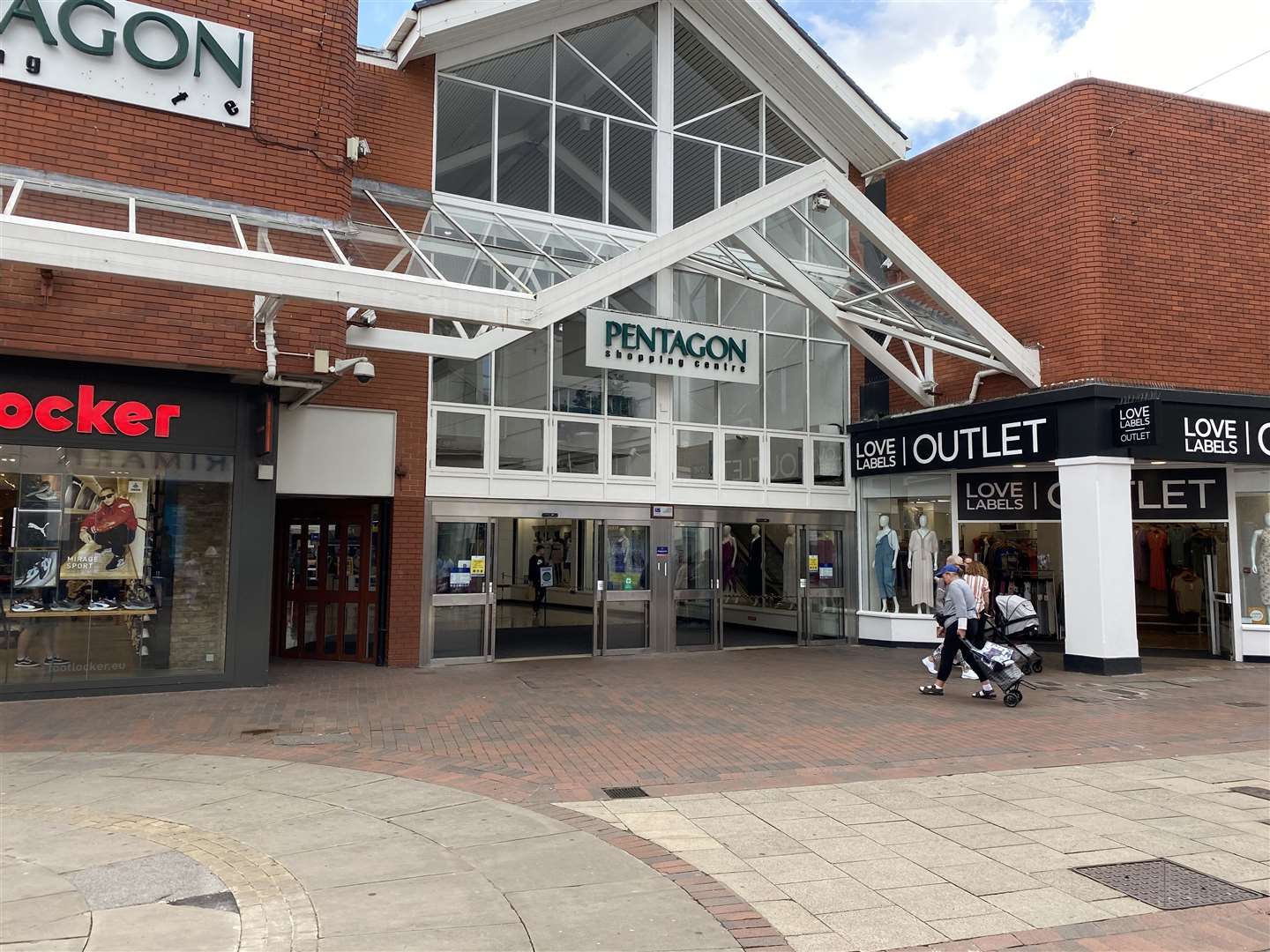 The hunt led to Chatham's Pentagon Shopping Centre