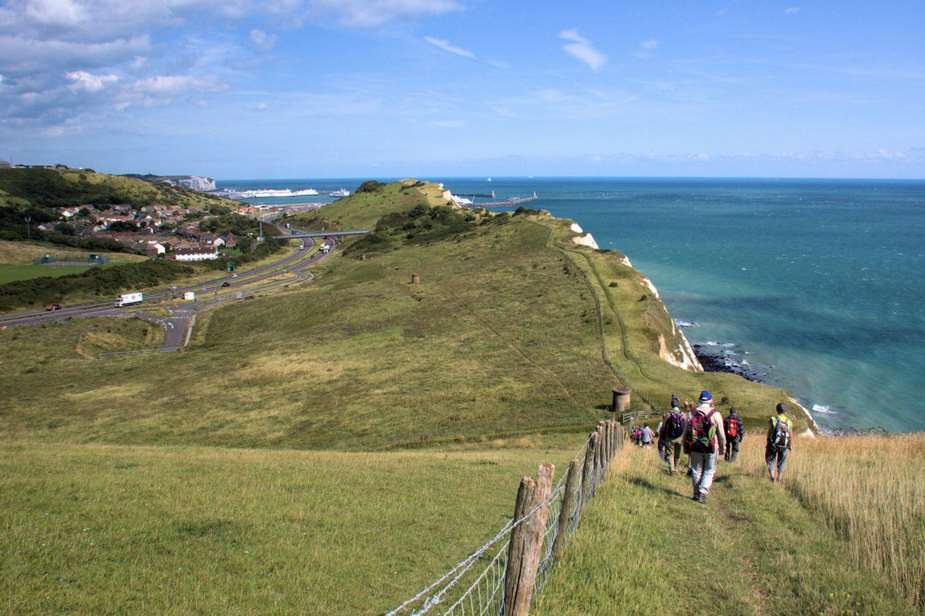 The cliff walk towards Dover