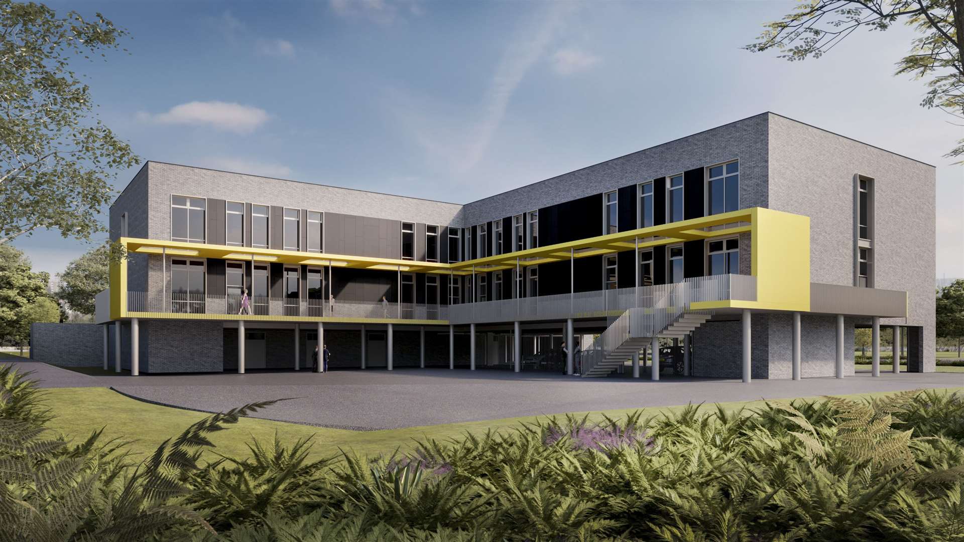 An artist's impression of the new primary school at Rochester Riverside