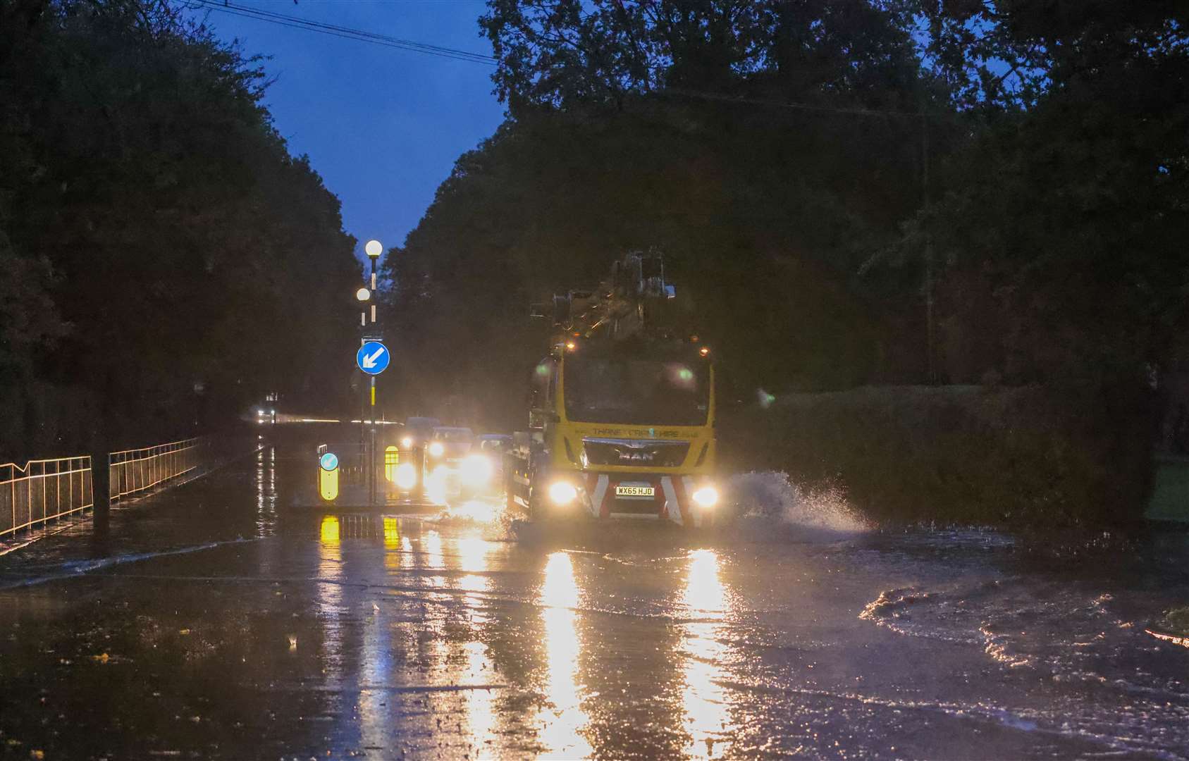 Flooding in Willington Street dip. Picture: UKNIP