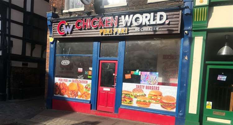 The Chicken World sign was slammed as being ‘plasticky’ by conservationists who argued it was not in keeping with the street scene in Rochester High Street