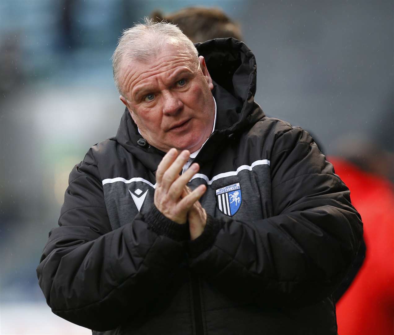 Steve Evans pictured during the 4-0 defeat against Ipswich - his last game as Gillingham manager. Picture: Andy Jones