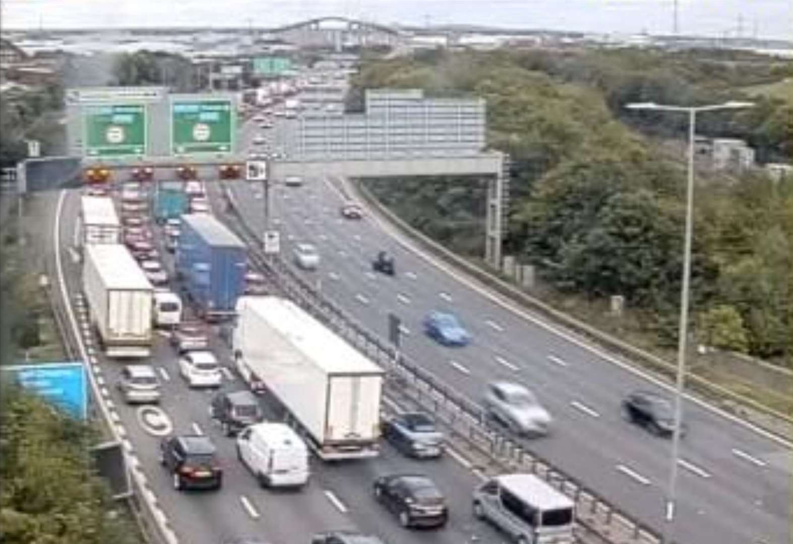 Delays are stretching back from the Dartford Crossing. Photo: National Highways
