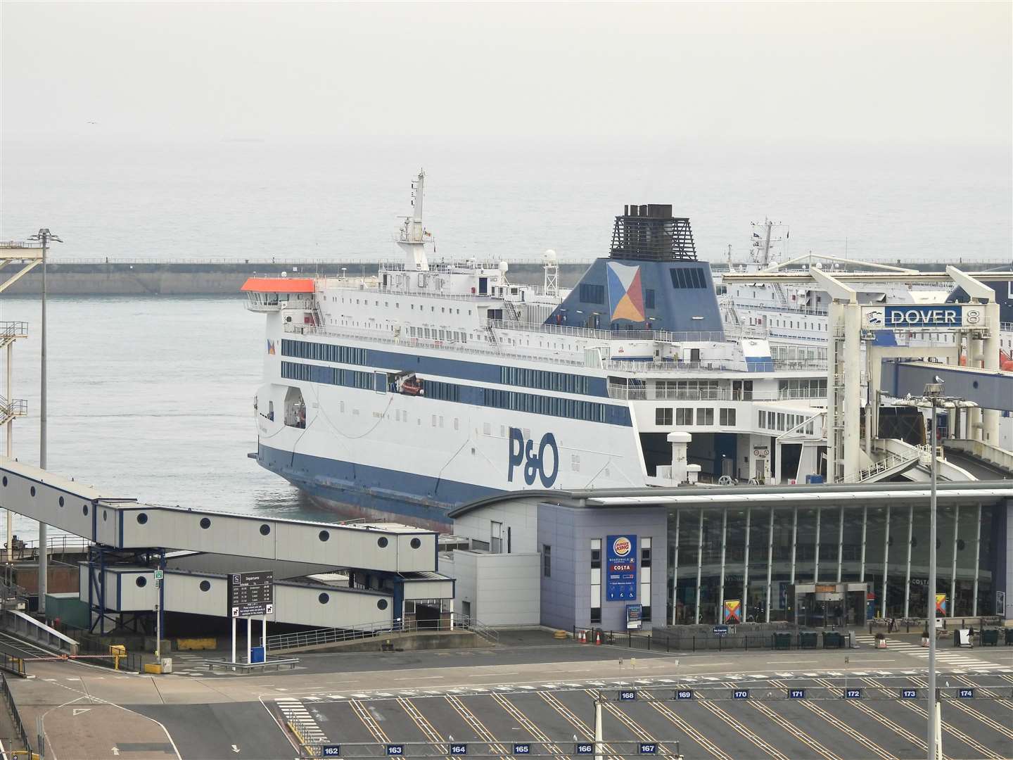 P&O vessel the Pride of Canterbury berthed at Dover. Picture: Kevin Clark