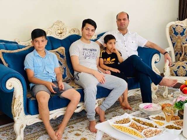 Sayed and his sons at home in Afghanistan. Picture: Sayed Hashemi