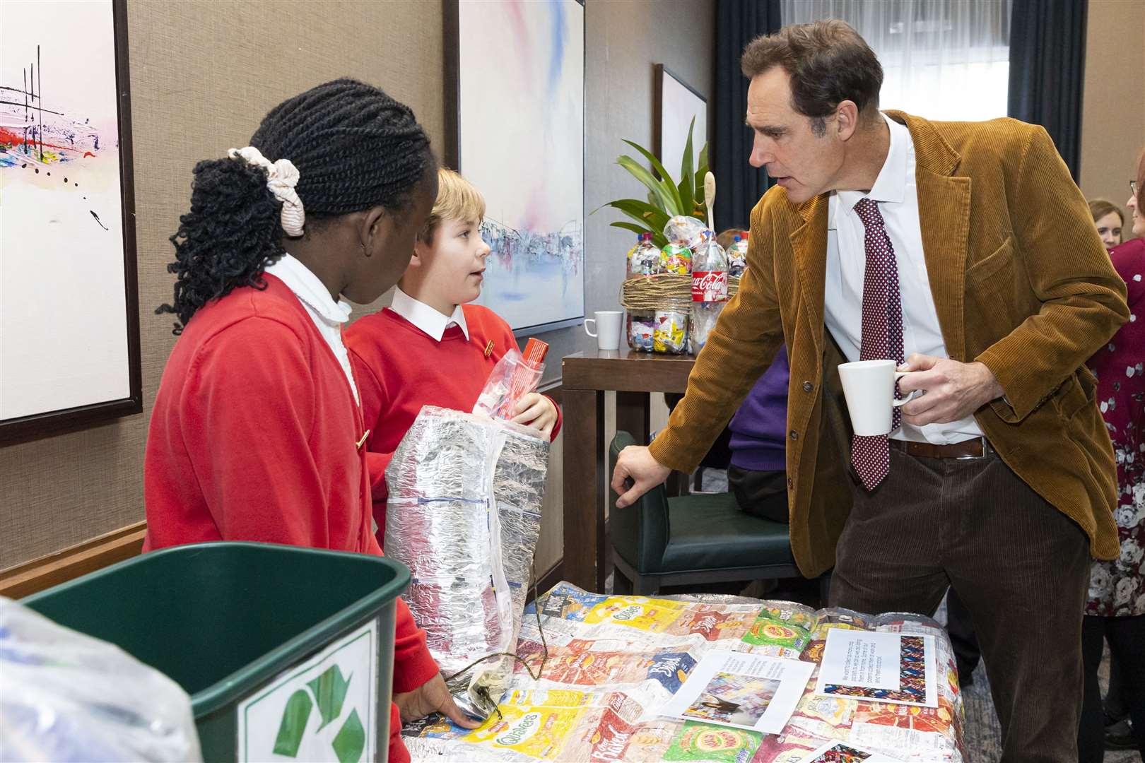 Pupils were able to show some of their eco-friendly ideas at the awards ceremony. Picture: Martin Apps