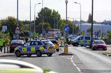 Saffron Way closed off after a man collapsed in the road