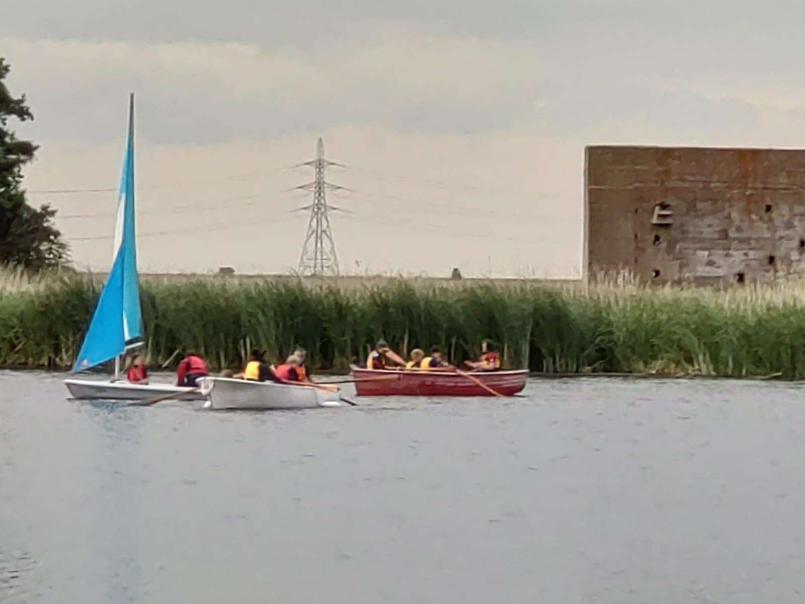 The 8th Faversham Sea Scouts Group sailing on Faversham Lakes near to the site of their proposed new HQ. Photo: Andrew White