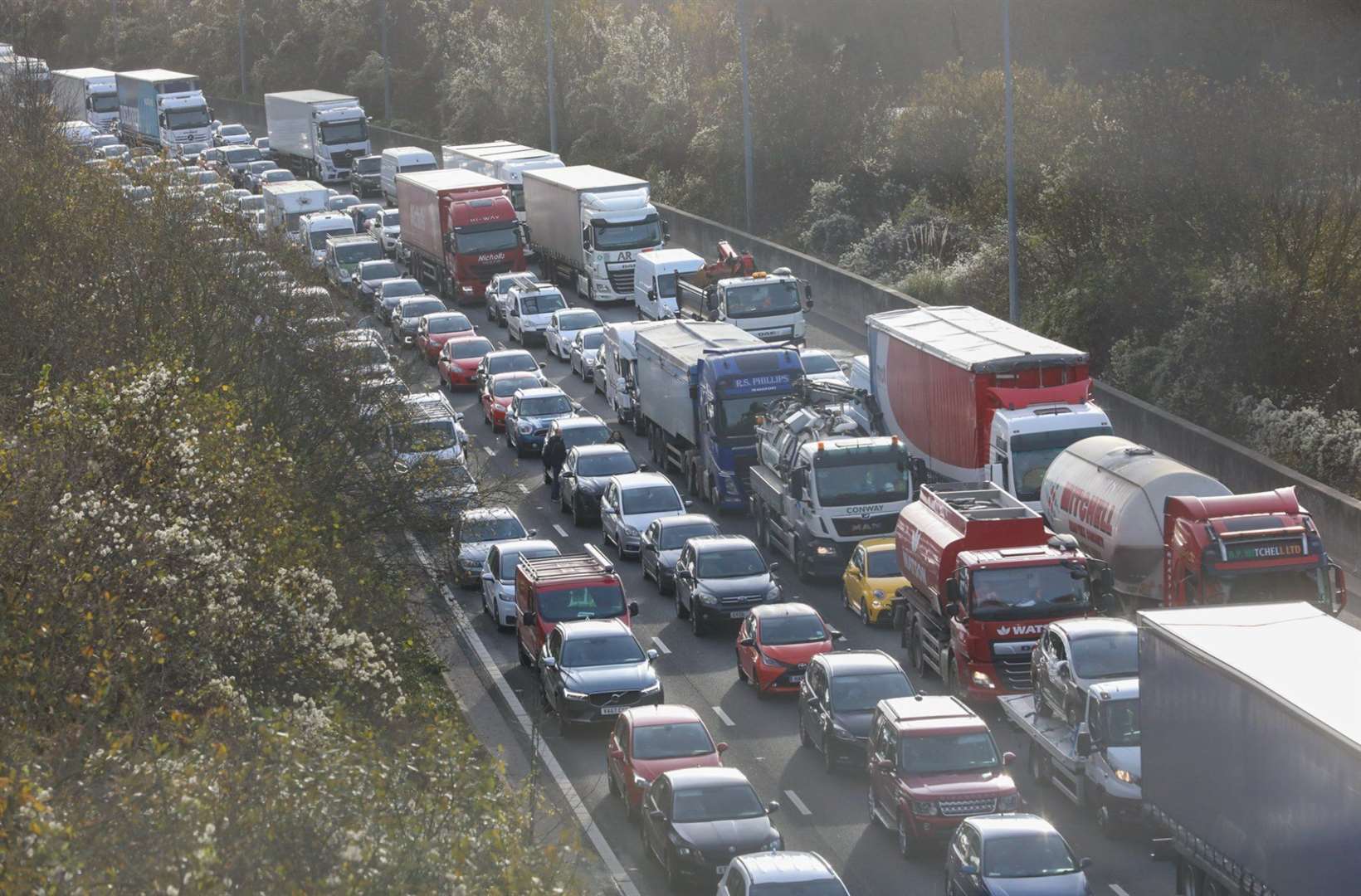 The M2 has been closed following a crash. Picture: UKNiP
