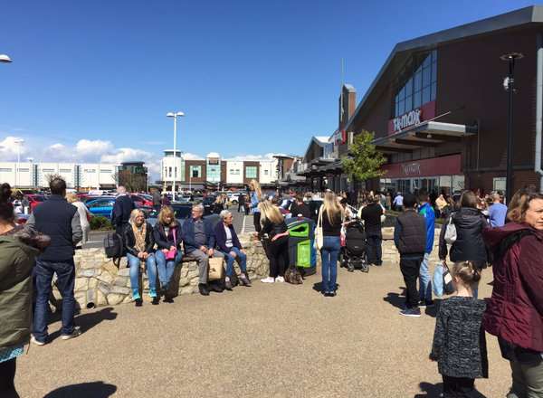 Shoppers were evacuated at the centre. Picture: Tim Spurrier