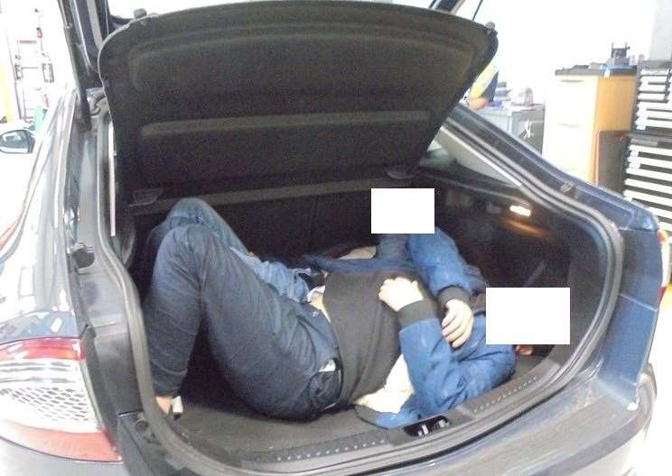 Raynor was caught trying to smuggle two people into the UK in the boot of his car. Picture: Home Office