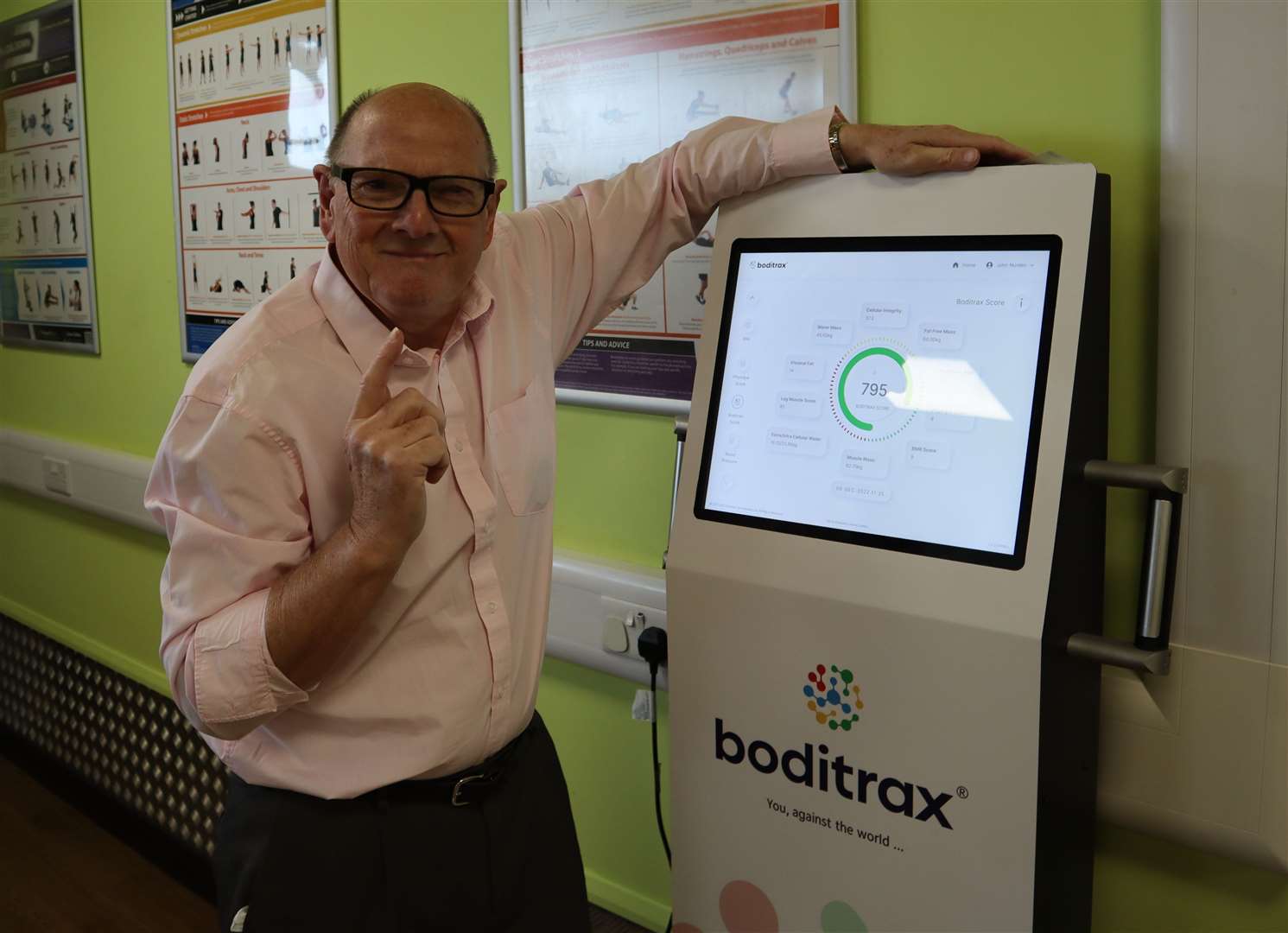Reporter John Nurden had his metabolic age computed by the new £7k Boditrax machine now installed at the Sheppey Leisure Centre