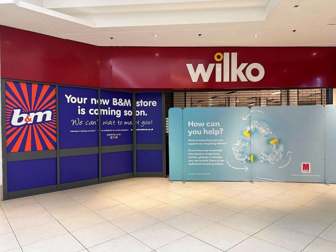 B&M has announced it will be moving into the former Wilko in The Mall, Maidstone