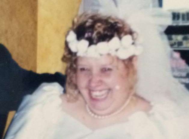 Debbie Dalton on her wedding day in 1999
