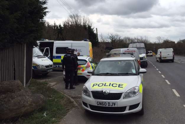 Police descended yesterday on Valedene Industrial Park, six miles from Mr Blackman's home in another part of Headcorn Road.