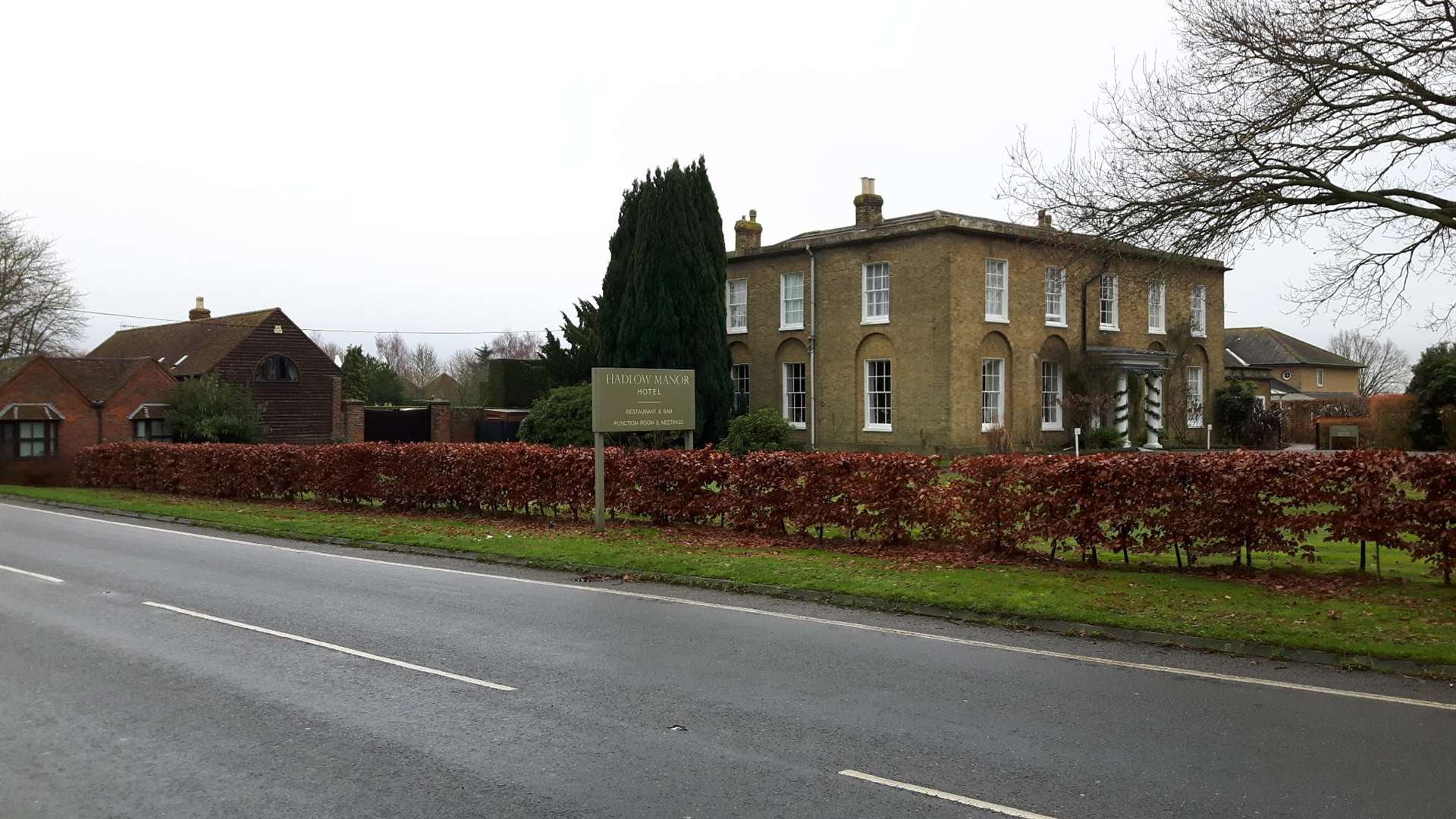 The incident is believed to have happened near The Hadlow Manor Hotel (6248764)