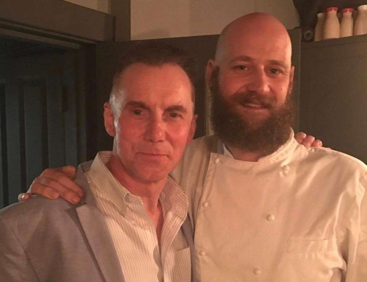 Scott Goss, owner and chef at Verdigris in Tonbridge, with his former mentor Gary Rhodes (23346170)