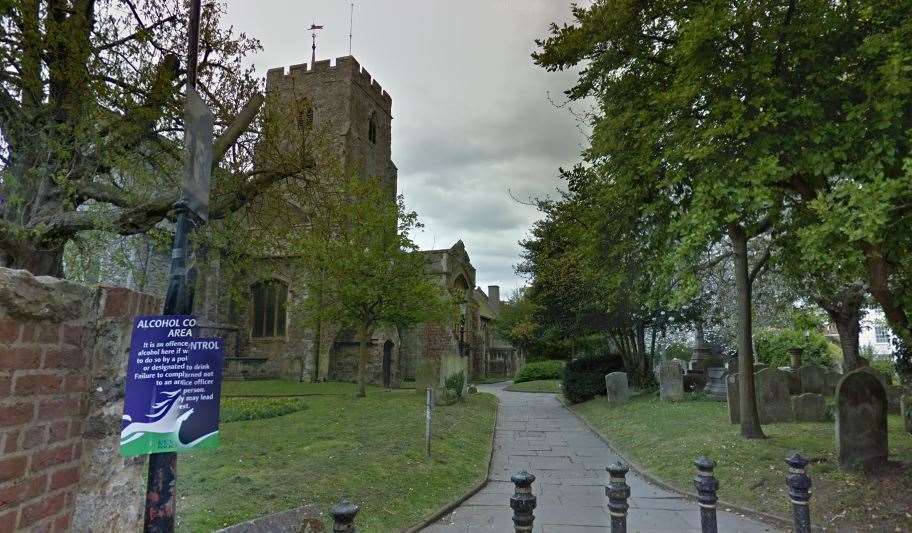 The attack happened in St Mary and St Eanswythe Church in Folkestone. Picture: Google