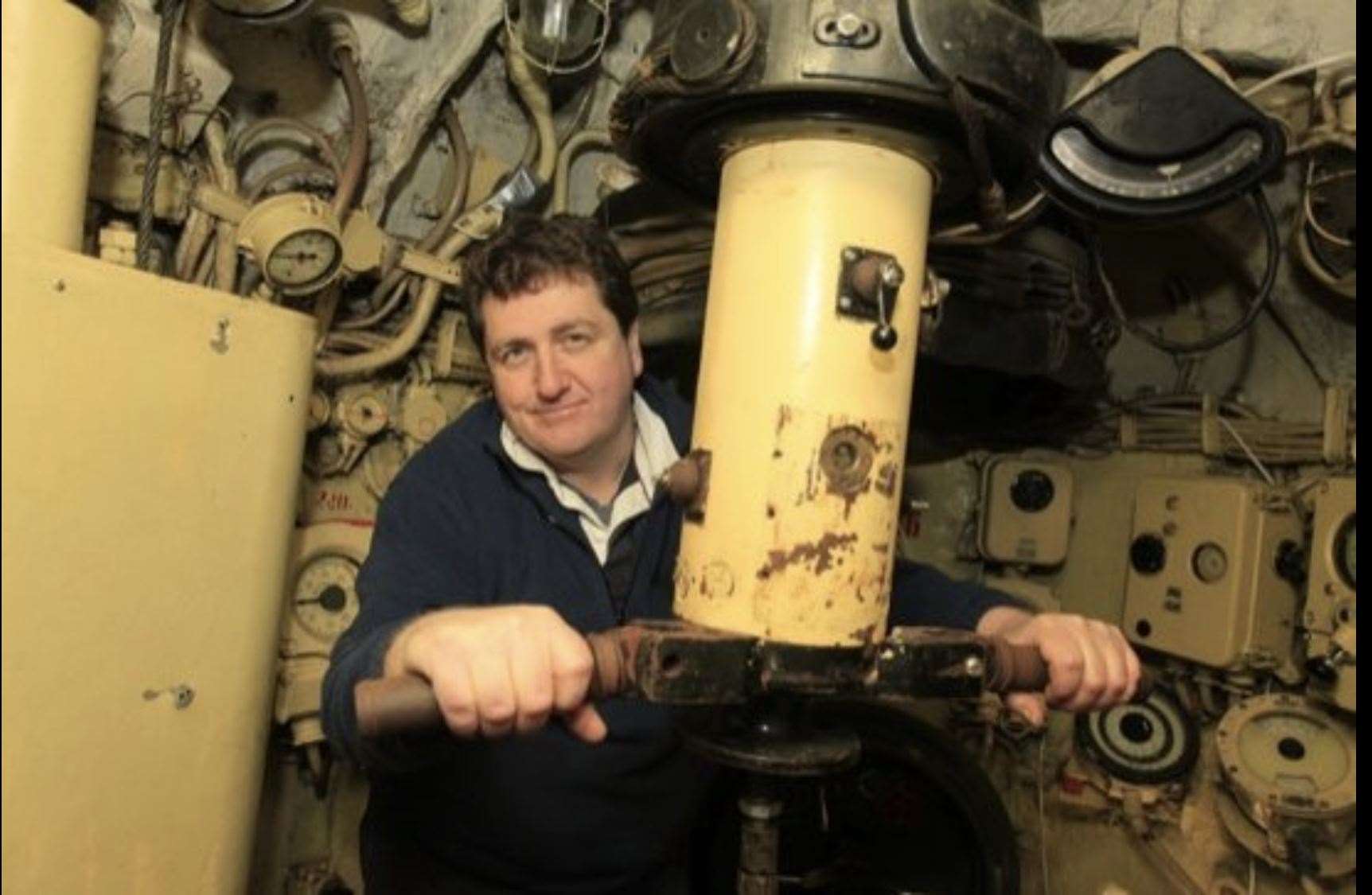 John Sutton on board the Russian sub