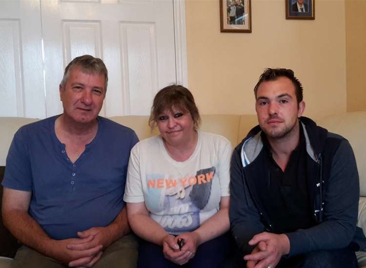 Michael Chapman's parents Lloyd and Sue with his brother David pictured at home in 2016