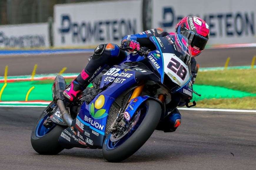 Lydd's Bradley Ray in action at Imola. Picture: Giulio di Natale