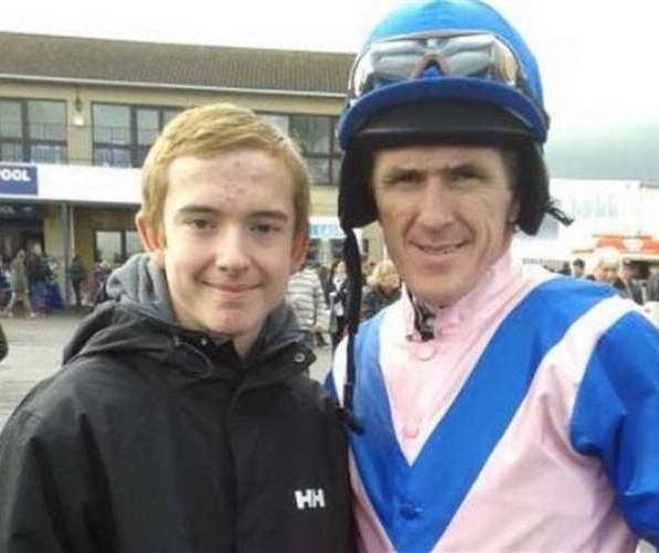 Keagan Kirkby, left, is pictured here with legendary champion jockey AP McCoy