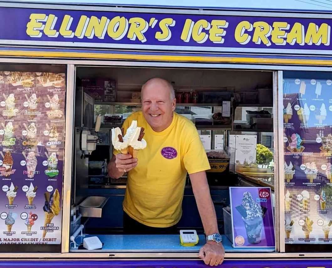 Ice cream man, Mark Ellinor - has set up safe haven for chilldren