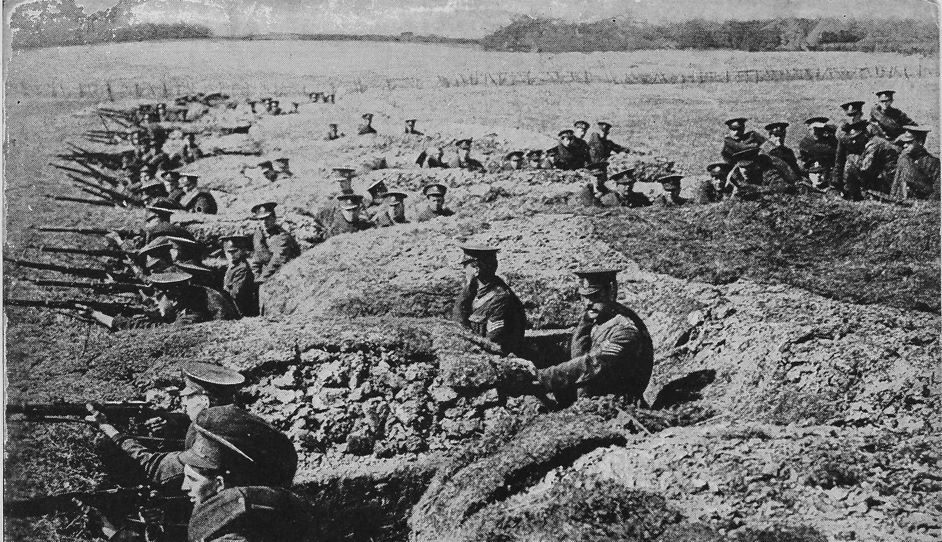 First World War trenches as they existed before the white flag deception.Paul Kendall
