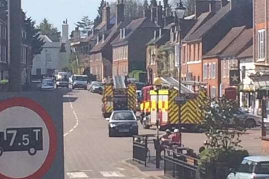 Fire crews in West Malling High Street. Picture by Brooke Schafer.