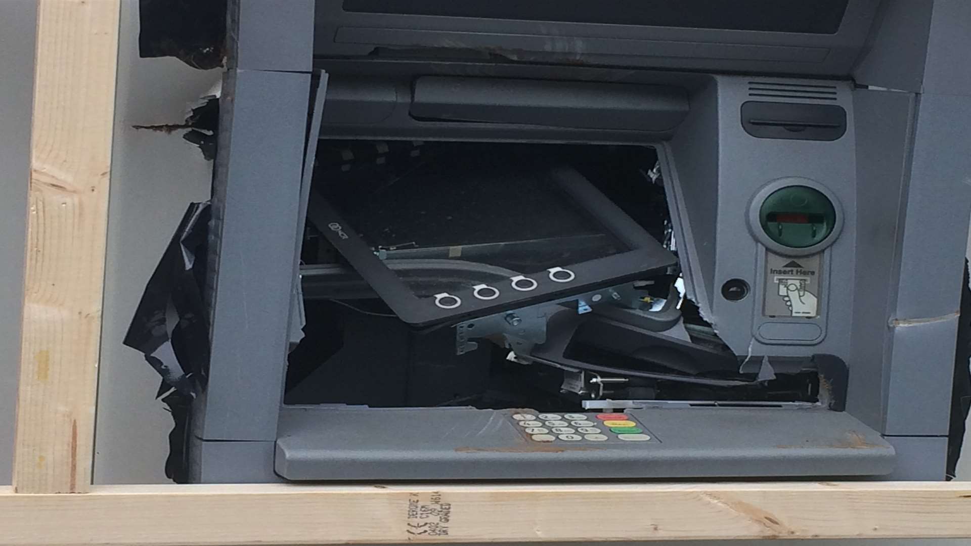 The cash machine was damaged in an early morning raid