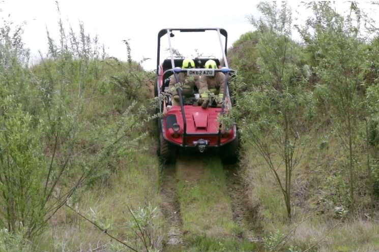 The all terrain vehicle in action. Picture: KFRS