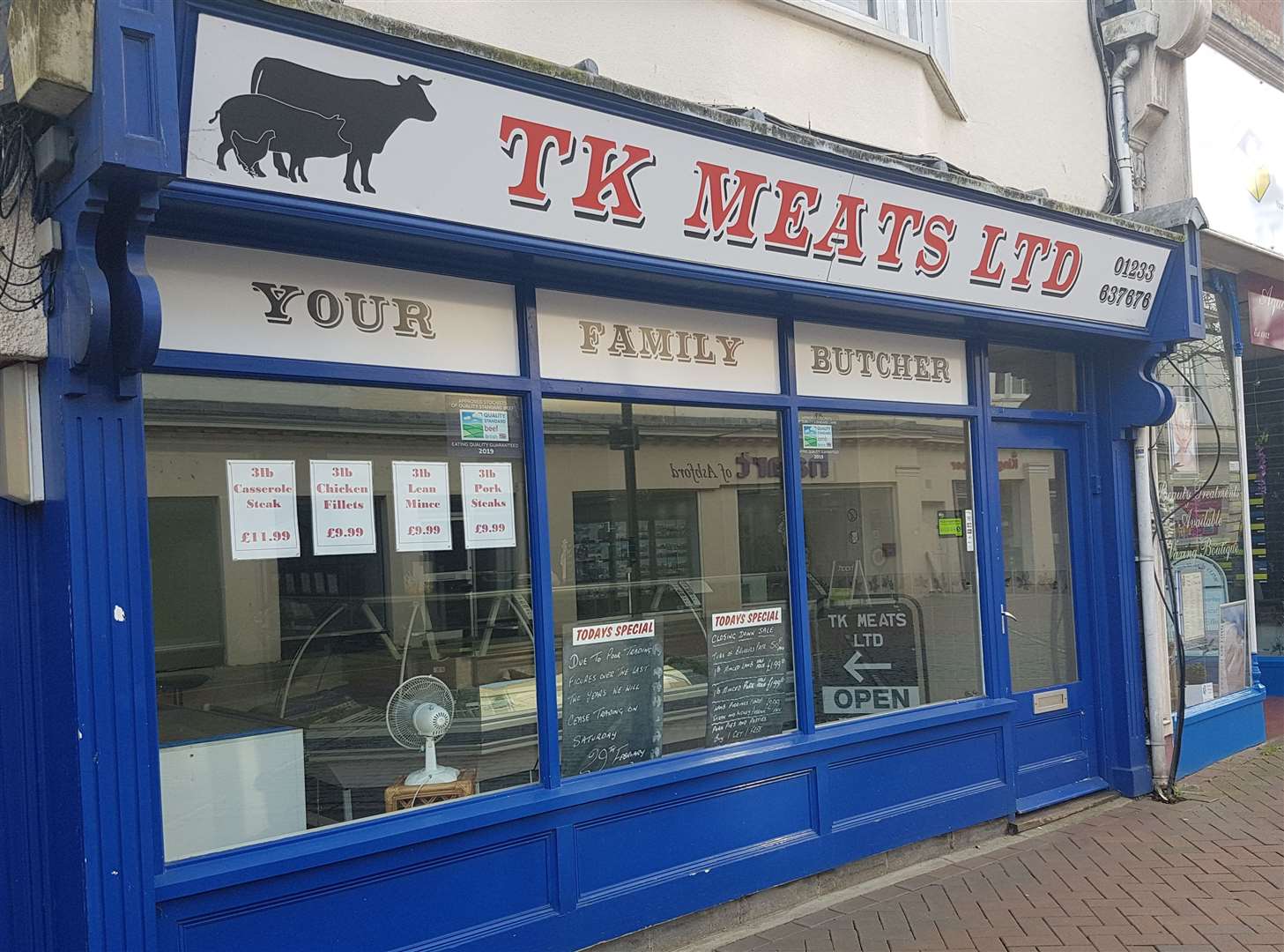 TK Meats in the high street now closes on Saturday