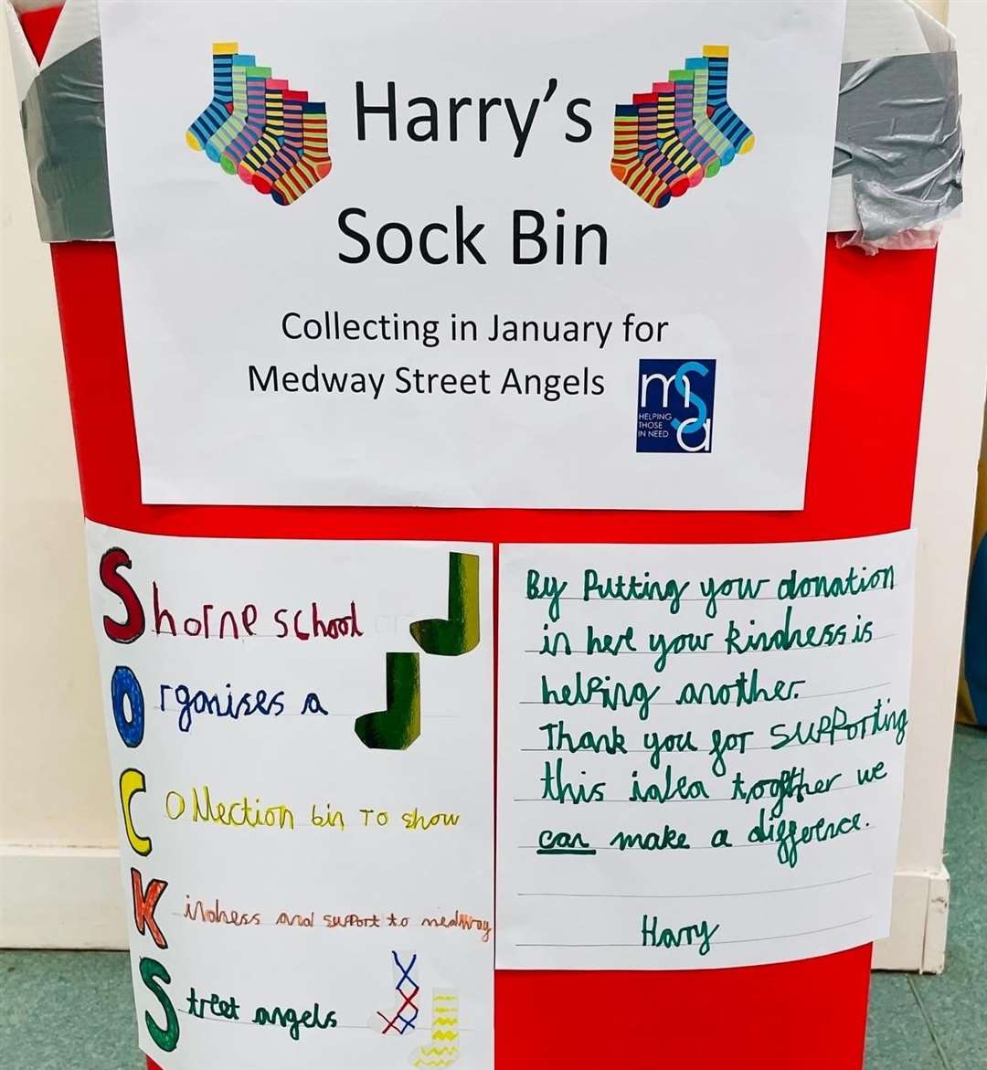 Children from across the school have been donating throughout January. Picture: Shorne Church of England Primary School