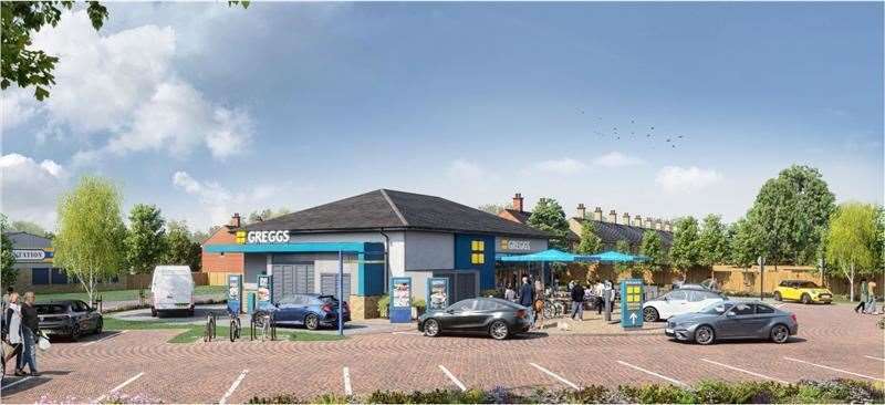 CGI pictures of the new Greggs drive-thru in Sittingbourne. Picture: Harrisons Chartered Surveyors
