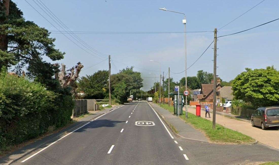 Canterbury Road in Densole, where residents are campaigning for a crossing to make the road safer. Picture: Google Street View