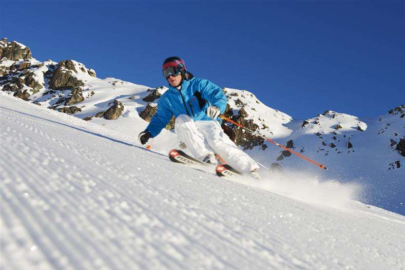 Skiers enjoying the slopes