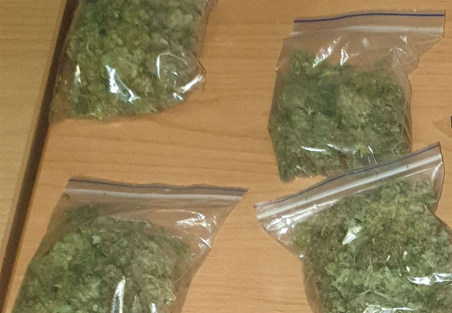 Several large bags of cannabis were found in the car in Sheerness. Picture: Kent Police