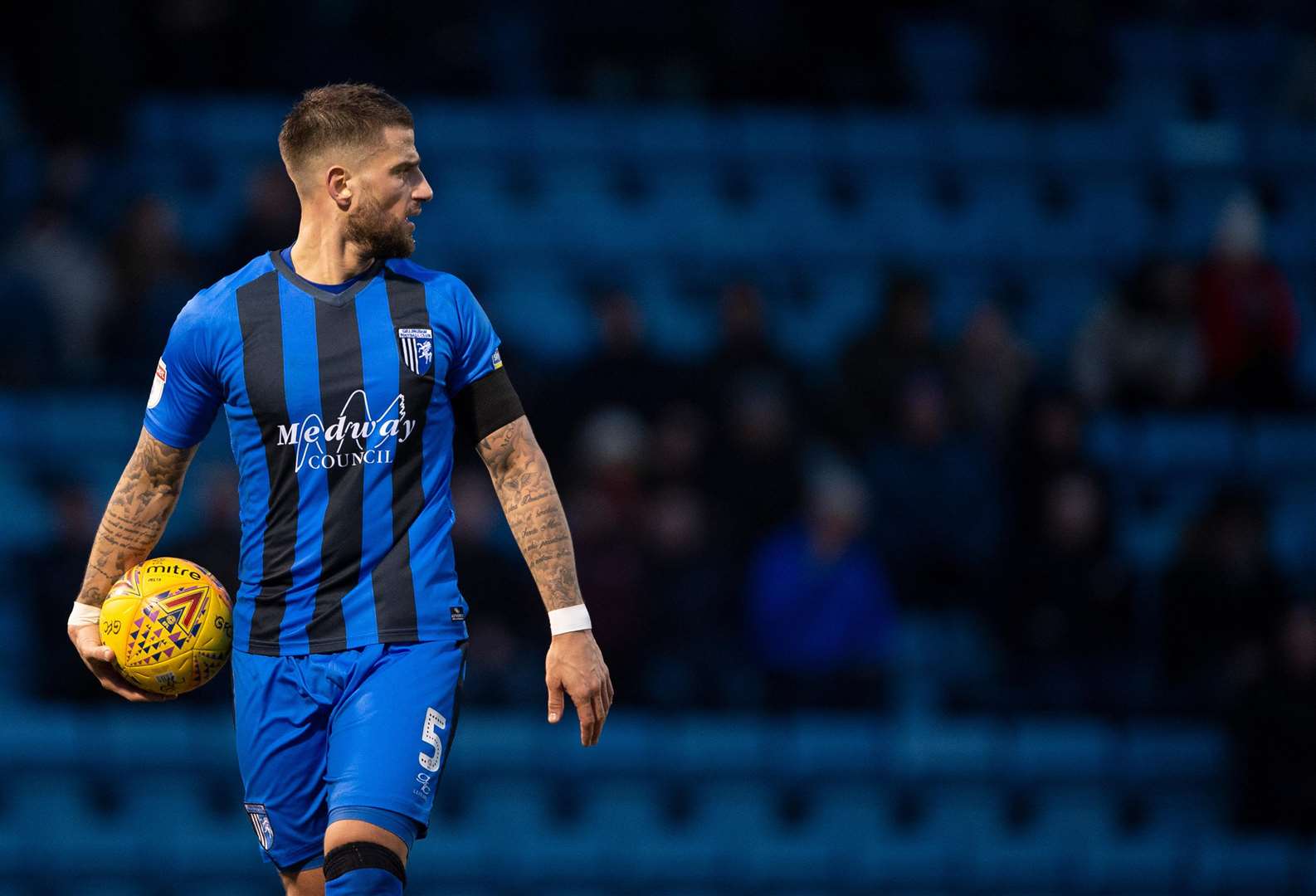 Gillingham defender Max Ehmer on a day to forget for the Gills last weekend Picture: Ady Kerry