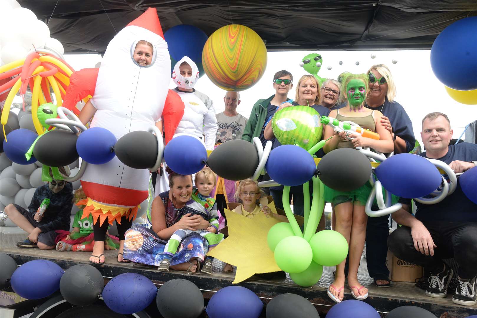 The Balloonatic float in the Sheerness Carnival on Saturday. Picture: Chris Davey. (15383864)