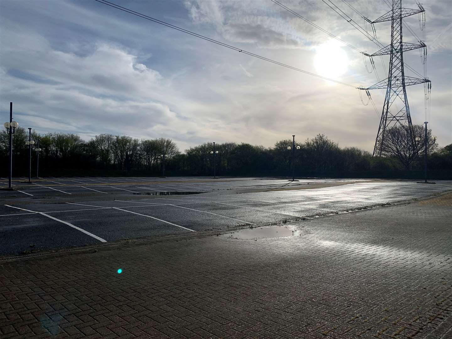 Sturry Road Park and Ride was mostly empty yesterday morning