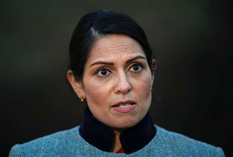Priti Patel signed an agreement with Rwanda. Picture: Aaron Chown/PA