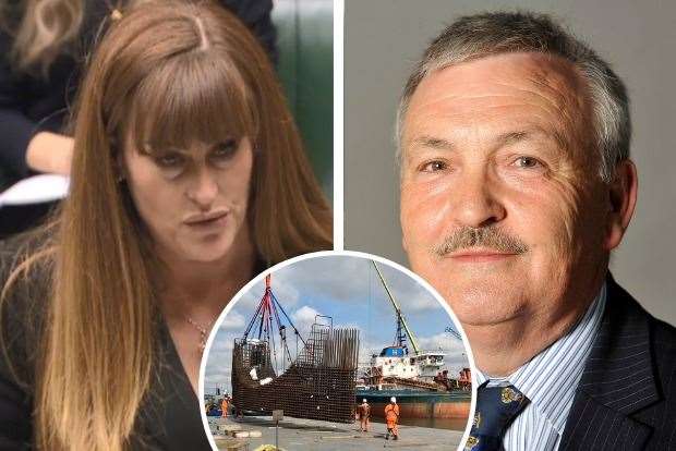 MP Kelly Tolhurst and Medway Council leader Alan Jarrett have clashed over the future of hundreds of jobs at Chatham Docks